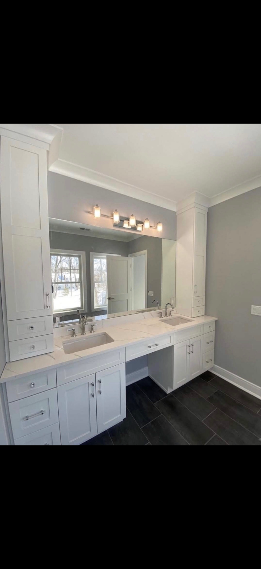 Double Vanity Wall Mirror